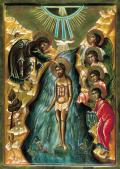 <b> 2012 Battesimo di Gesù </b> (Studio S.G. Battista, 2008) 
La Teofania al Giordano

La Colomba ti riveste 
della luce del Padre, 
che si rallegra di te, Gesù!
Tu,